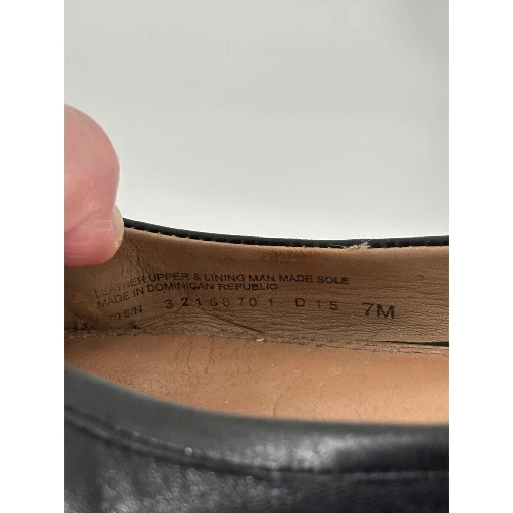 Tory Burch Black Lowell Leather Ballet Flats Embellished Logo Size 7 M